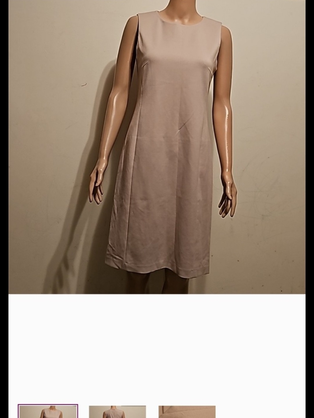 Uniqlo Sleeveless Dress in Soft Mauve-Taupe
